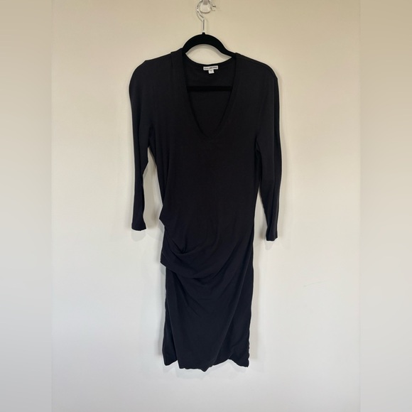 James Perse Ruched Long Sleeve T-shirt Dress - Picture 1 of 3